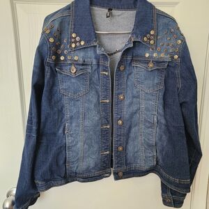 Embellished Blue Denim Jacket